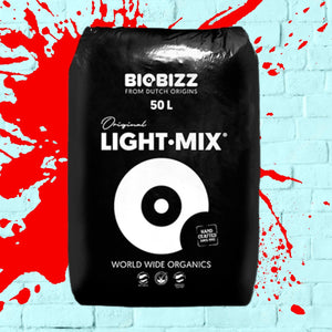 Biobizz Light Mix 50L Black Bag White Writing